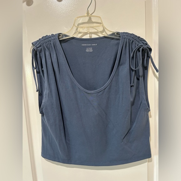 American Eagle blue cropped top size X-Large - Picture 1 of 5